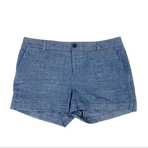 Merona Chambray Cotton Mid-Rise Chino Shorts